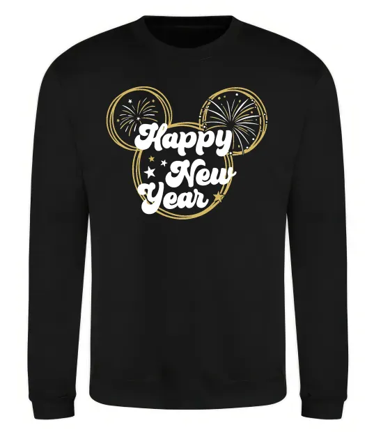 Світшот Happy New Year Mickey Чорний фото