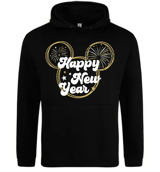 Жіноча толстовка (худі) Happy New Year Mickey Чорний фото