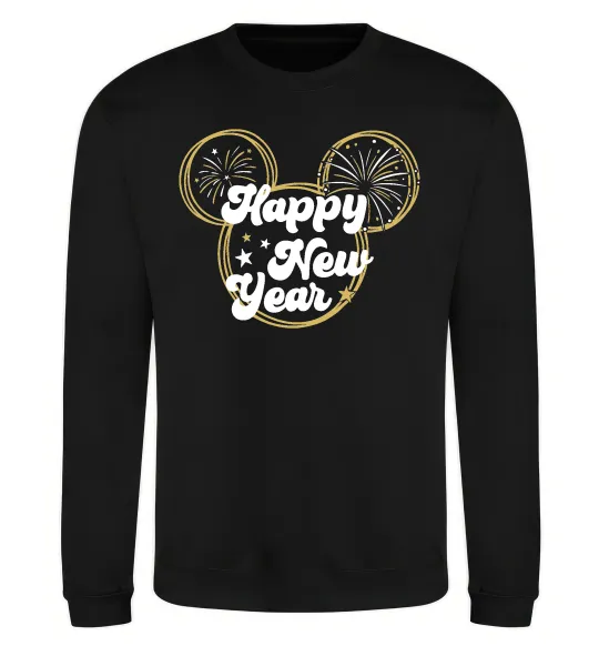 Свитшот Happy New Year Mickey Черный фото