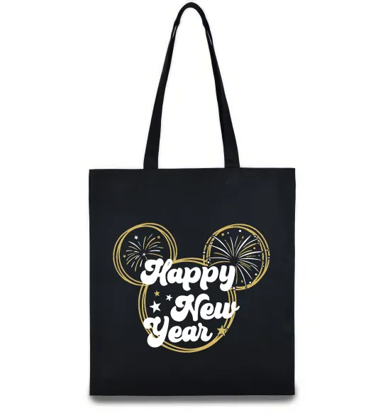 Еко-сумка Happy New Year Mickey Чорний фото