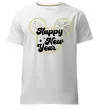 Чоловіча преміум футболка Happy New Year Mickey Білий фото