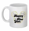 Чашка керамическая Happy New Year Mickey Белый фото