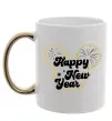 Чашка з кольоровою ручкою Happy New Year Mickey Золото фото