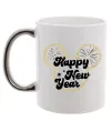 Чашка з кольоровою ручкою Happy New Year Mickey Срібло фото