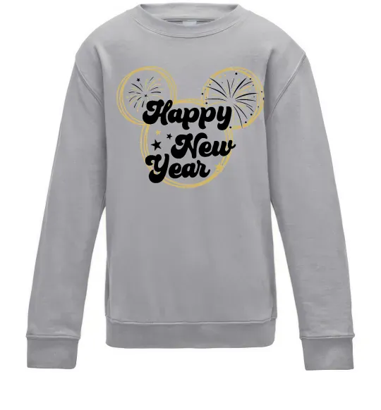 Дитячий світшот Happy New Year Mickey Сірий меланж фото