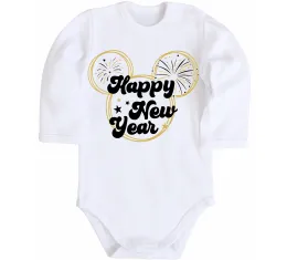 Дитячий бодік Happy New Year Mickey Білий фото