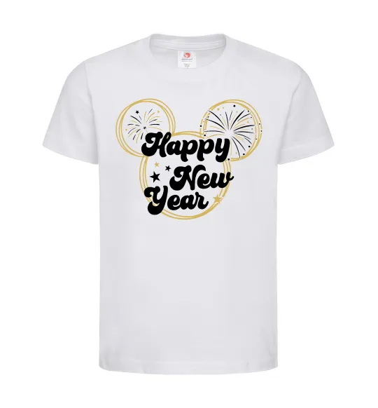 Детская футболка Happy New Year Mickey Белый фото