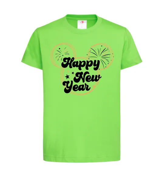 Детская футболка Happy New Year Mickey Лаймовый фото