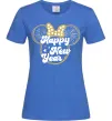 Жіноча футболка Happy New Year Minnie Яскраво-синій фото