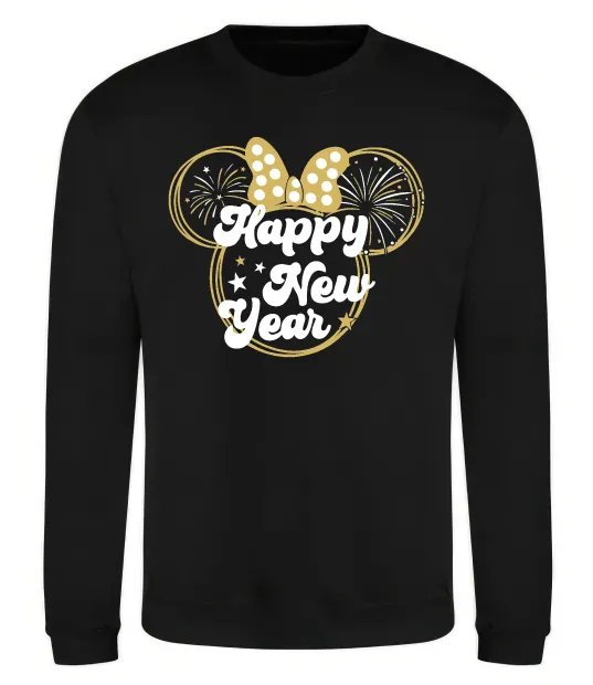 Свитшот Happy New Year Minnie Черный фото