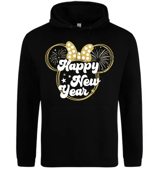 Жіноча толстовка (худі) Happy New Year Minnie Чорний фото