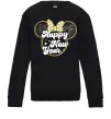 Детский Свитшот Happy New Year Minnie Черный фото