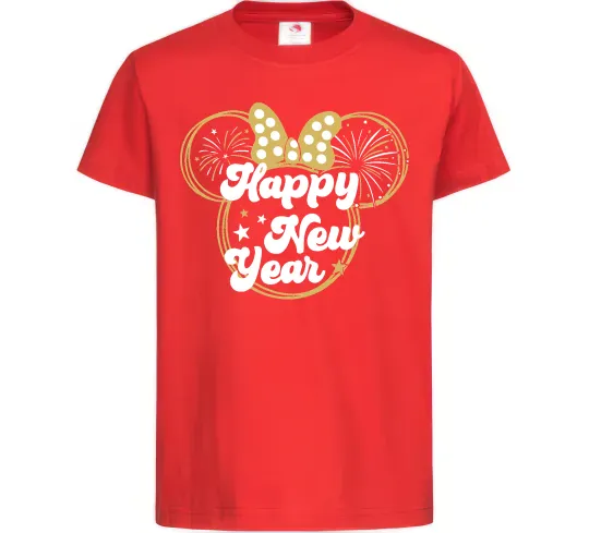 Дитяча футболка Happy New Year Minnie Червоний фото