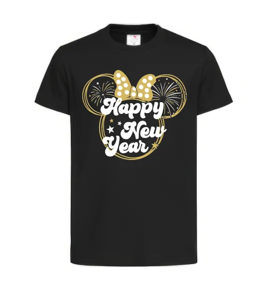 Детская футболка Happy New Year Minnie Черный фото