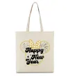 Еко-сумка Happy New Year Minnie Бежевий фото