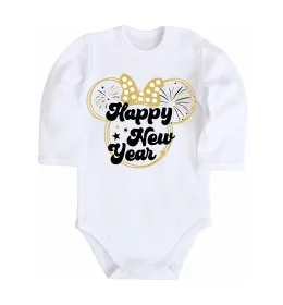 Детский боди Happy New Year Minnie Белый фото