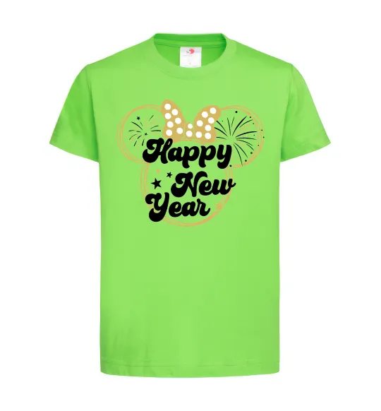 Детская футболка Happy New Year Minnie Лаймовый фото