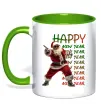 Чашка с цветной ручкой Santa dancing Зеленый Чашка с цветной ручкой Santa dancing Зеленый фото