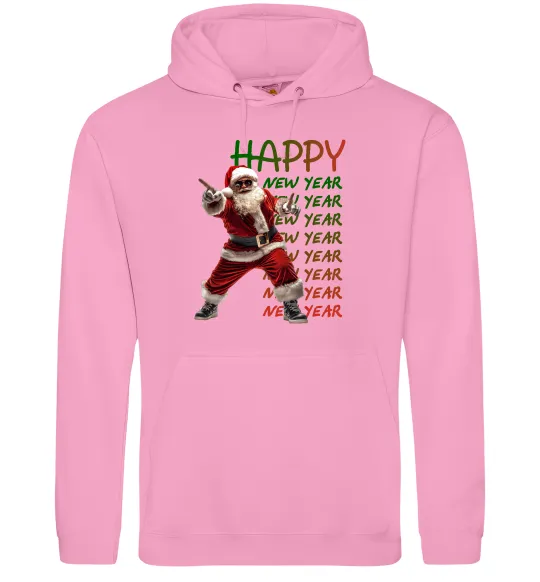 Чоловіча толстовка (худі) Santa dancing Рожевий фото
