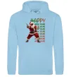 Жіноча толстовка (худі) Santa dancing Блакитний фото