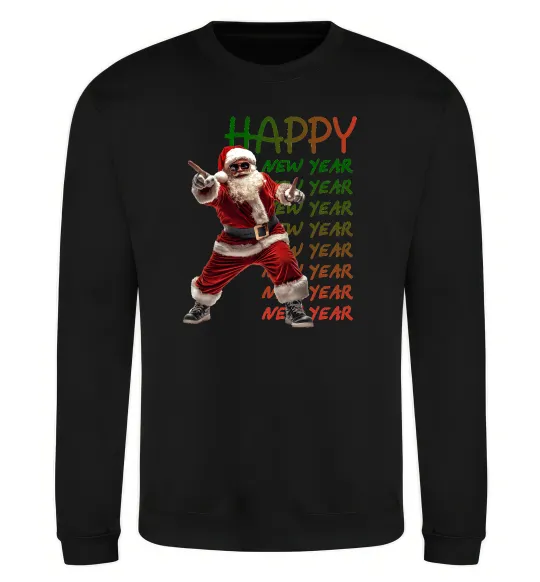 Свитшот Santa dancing Черный фото