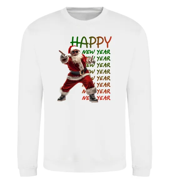 Свитшот Santa dancing Белый фото