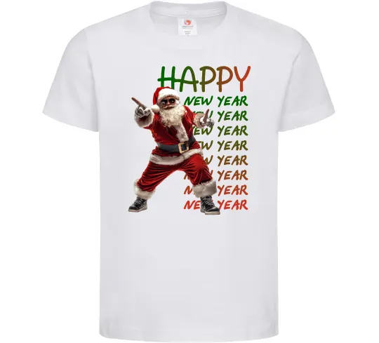 Дитяча футболка Santa dancing Білий фото