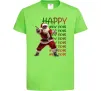 Дитяча футболка Santa dancing Лаймовий фото
