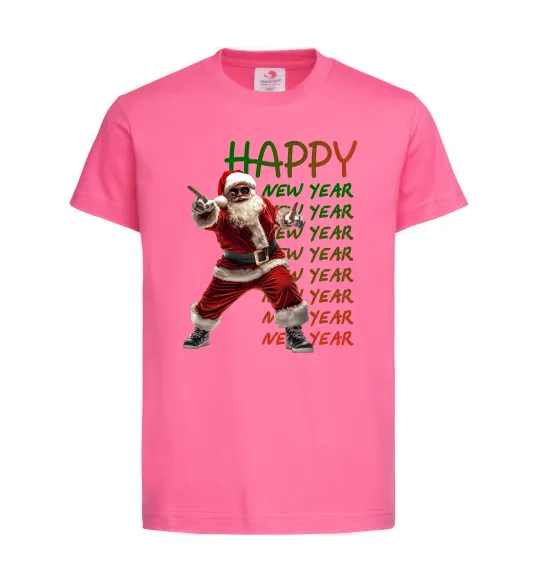 Детская футболка Santa dancing Ярко-розовый фото