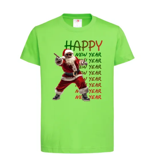 Детская футболка Santa dancing Лаймовый фото