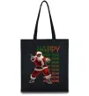 Эко-сумка Santa dancing Черный Эко-сумка Santa dancing Черный фото