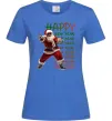 Жіноча футболка Santa dancing Яскраво-синій фото