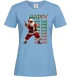 Жіноча футболка Santa dancing Блакитний фото