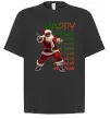 Футболка Оверсайз Santa dancing Чорний фото
