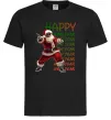 Мужская футболка Santa dancing Черный фото