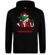 Мужская толстовка (худи) Йода Christmas Merry Черный фото