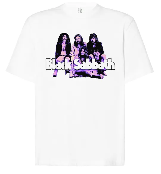 Футболка Оверсайз Black Sabbath band Білий фото