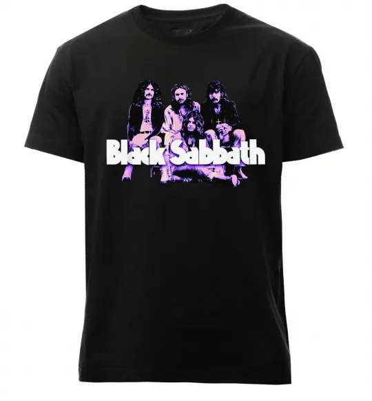 Чоловіча преміум футболка Black Sabbath band Чорний фото