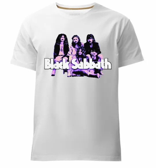 Чоловіча преміум футболка Black Sabbath band Білий фото