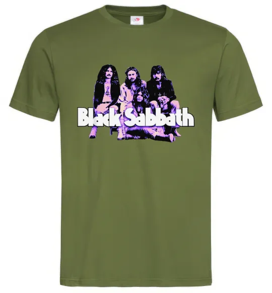 Чоловіча футболка Black Sabbath band Оливковий фото