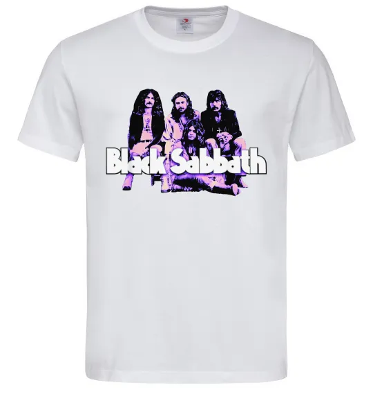 Чоловіча футболка Black Sabbath band Білий фото