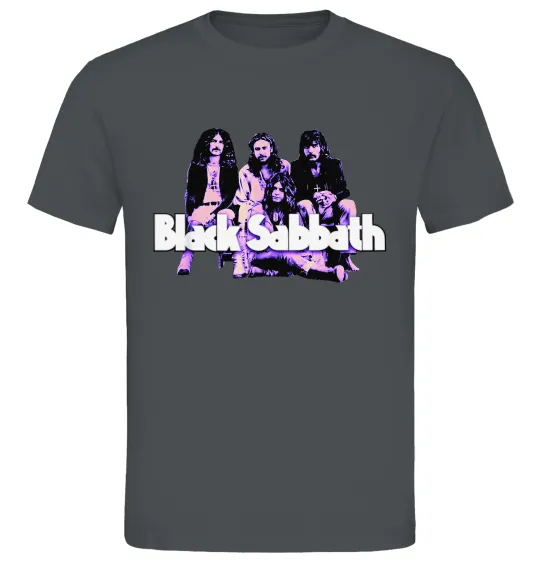Чоловіча футболка Black Sabbath band Графіт фото