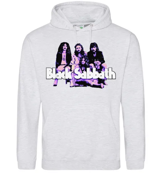 Мужская толстовка (худи) Black Sabbath band Серый меланж фото