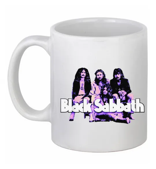 Чашка керамическая Black Sabbath band Белый фото