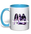 Чашка с цветной ручкой Black Sabbath band Голубой фото