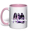 Чашка с цветной ручкой Black Sabbath band Нежно розовый фото