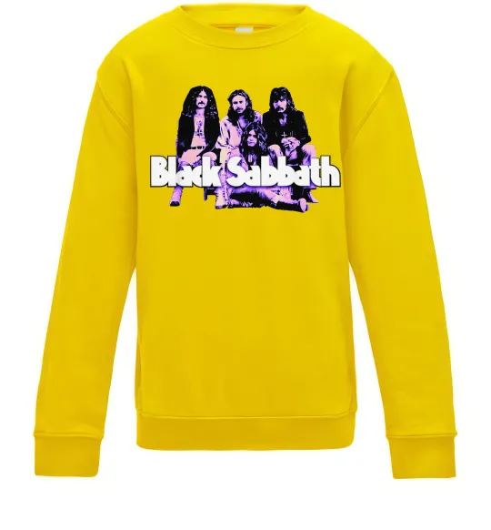 Дитячий світшот Black Sabbath band Сонячно жовтий фото