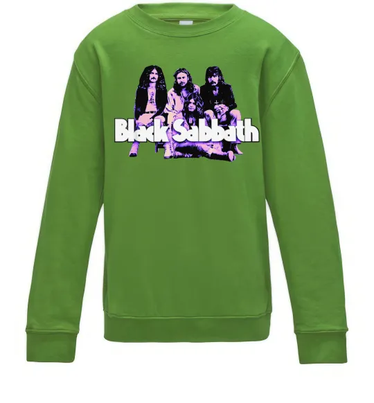 Дитячий світшот Black Sabbath band Лаймовий фото