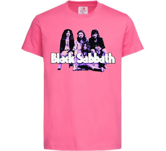 Детская футболка Black Sabbath band Ярко-розовый фото