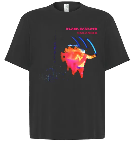 Футболка Оверсайз Black Sabbath Paranoid Чорний фото